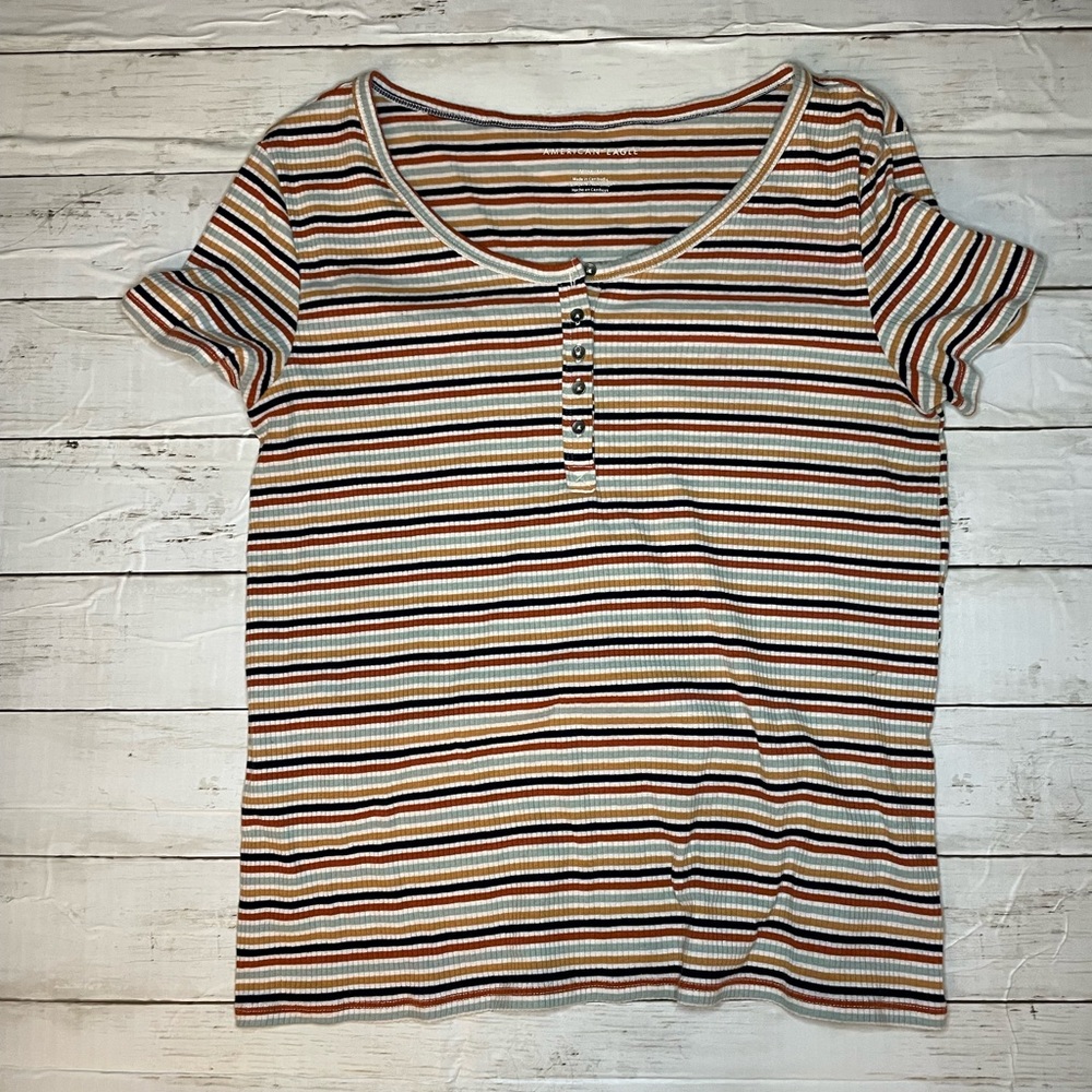 American eagle stripped T-shirt size medium